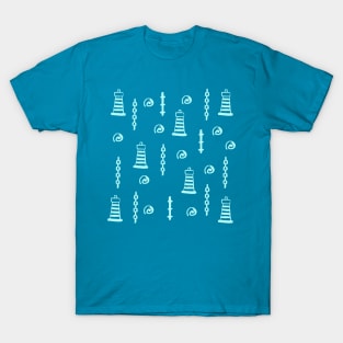 Lightblue seamark pattern T-Shirt